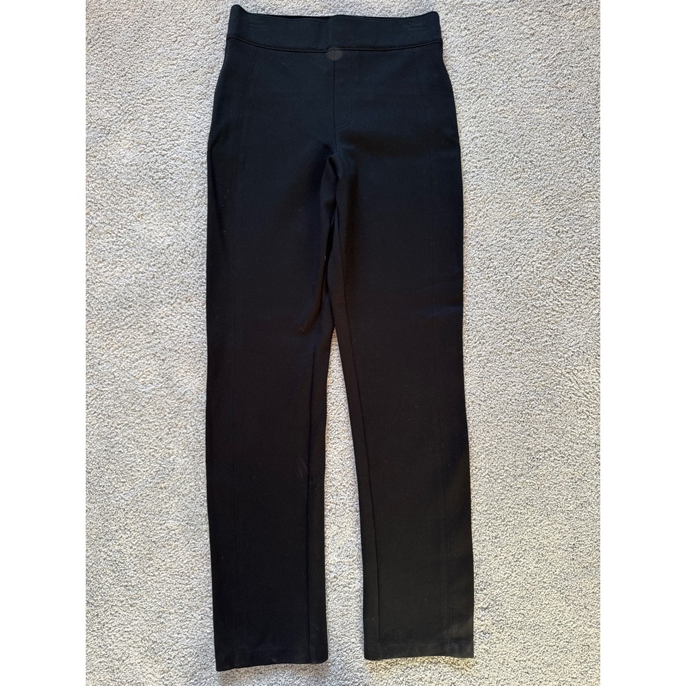 Spanx Active Boost Perfect Fit Slim Straight Pants Black Length Women Small